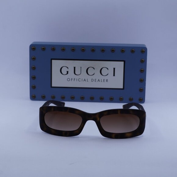 Gucci GG1786S 002 Rectangle Sunglasses - Dark Havana/Brown main image 10